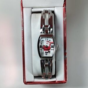New Santa Watch Silver Adjustable Band, Christmas Red Presentation Box